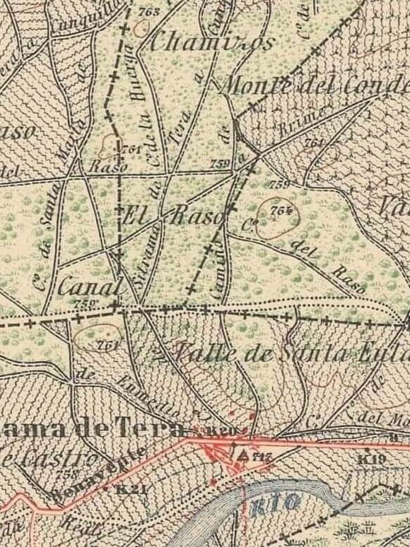 Mapa de Sitrama de Tera 1940 del IGN