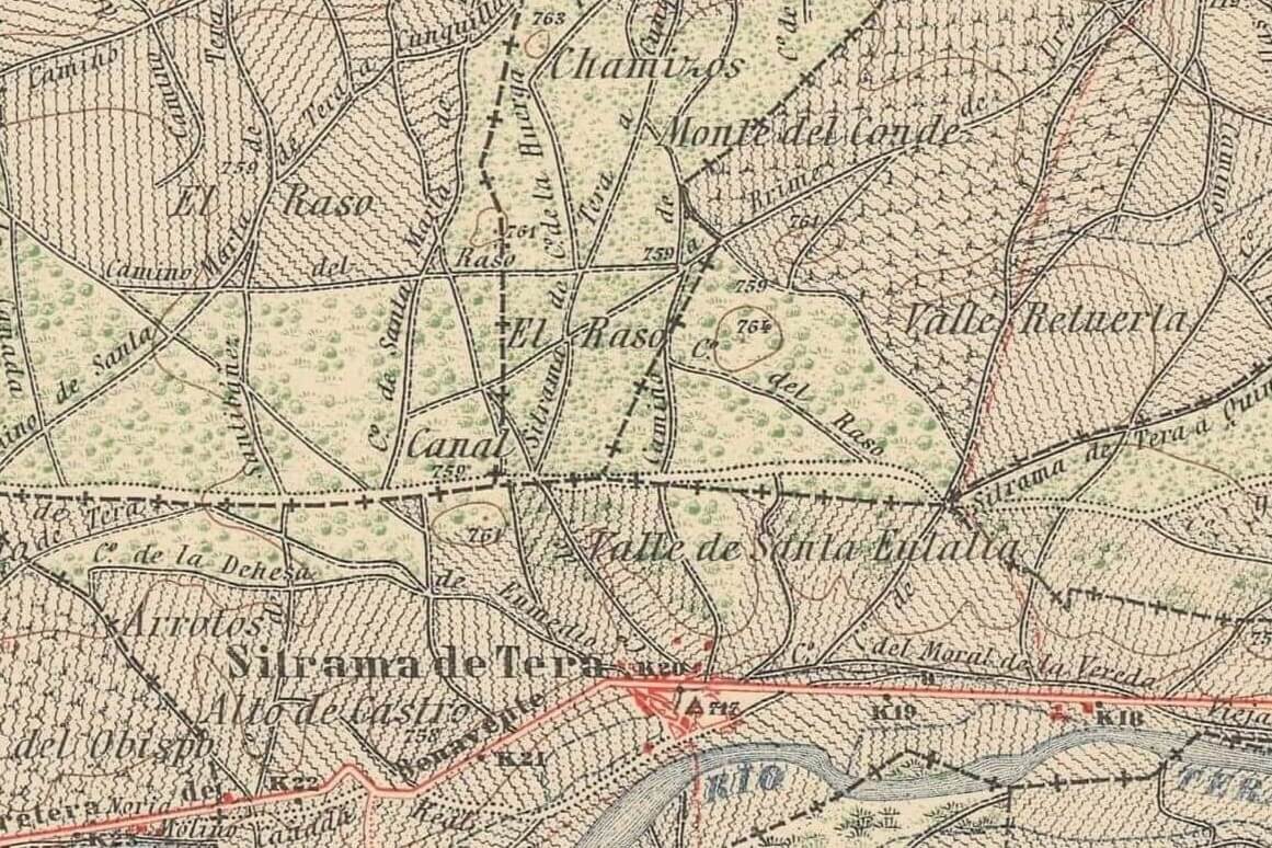 Mapa de Sitrama de Tera 1940 del IGN