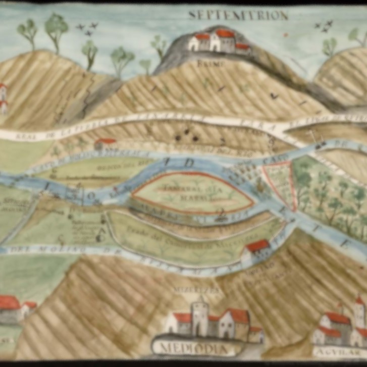 Mapa río Tera 1780 entre Sitrama y Quiruelas