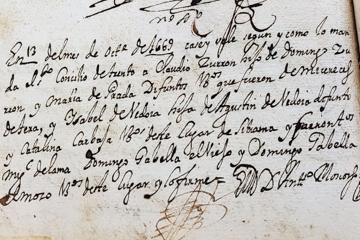 Libro parroquial Sitrama de Tera B1 1661-1724 - página 45v 3 Libro parroquial Sitrama de Tera B1 1661-1724 - página 45v