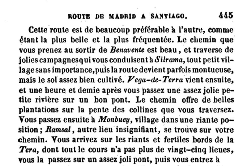 Guide Espagne 1842 Sitrama Mombuey Benavente