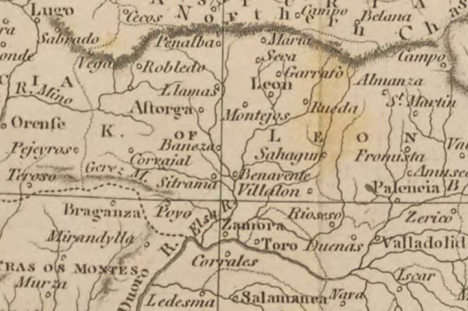 Map Spain 1803 Modern Geography Sitrama