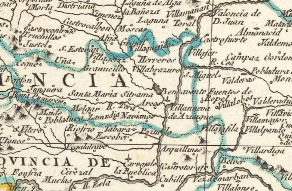Mapa España 1792 Tomás López Sitrama
