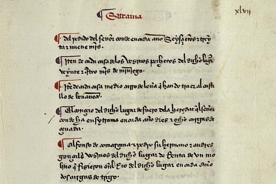 Sitrama de Tera en Libro Becerro 1446