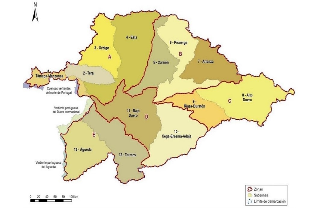 Subzonas Confederación Hidrográfica Duero 2022 5 Subzonas Confederación Hidrográfica Duero 2022