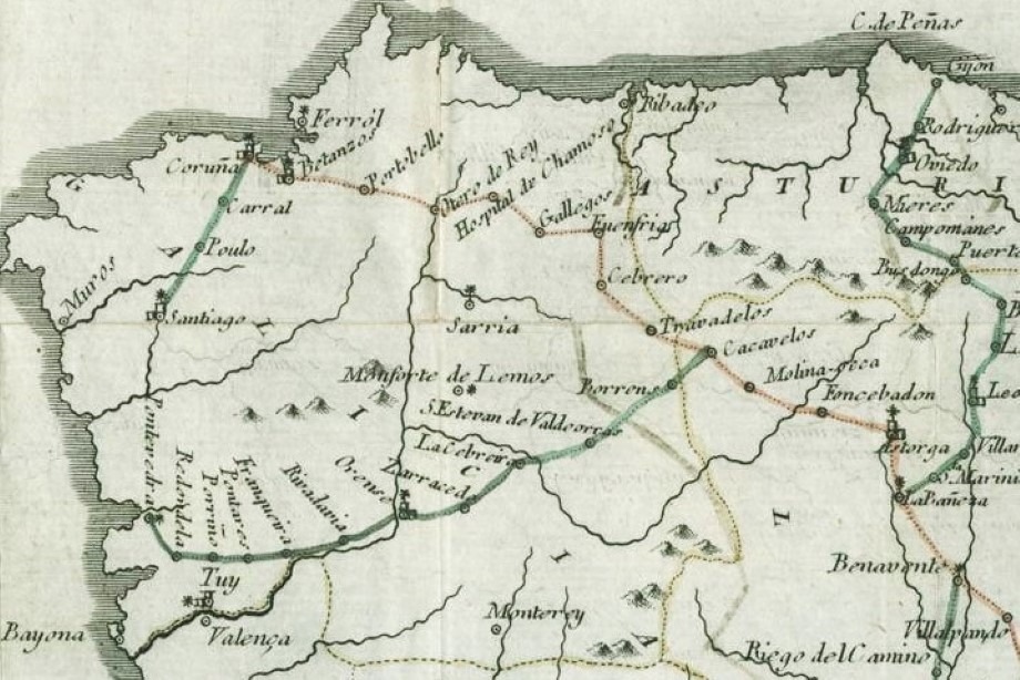Mapa Carrera Postas 1760 Noroeste 2 Mapa Carrera Postas 1760 Noroeste