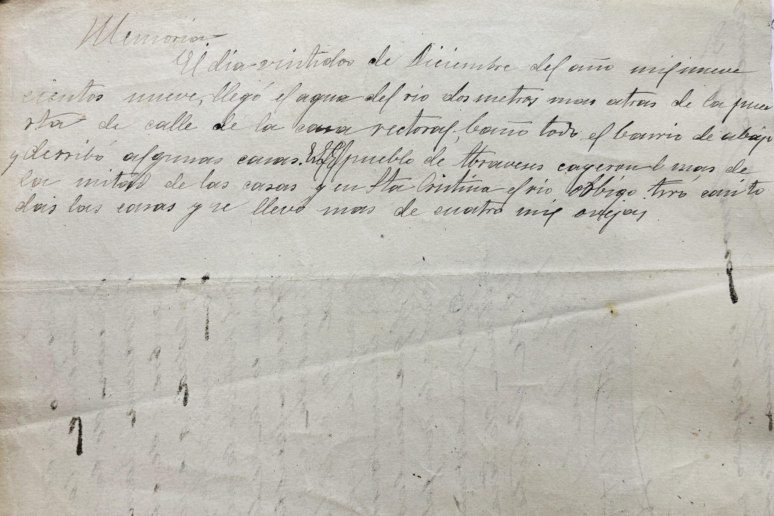 Memoria cura de Sitrama sobre Riada 1909