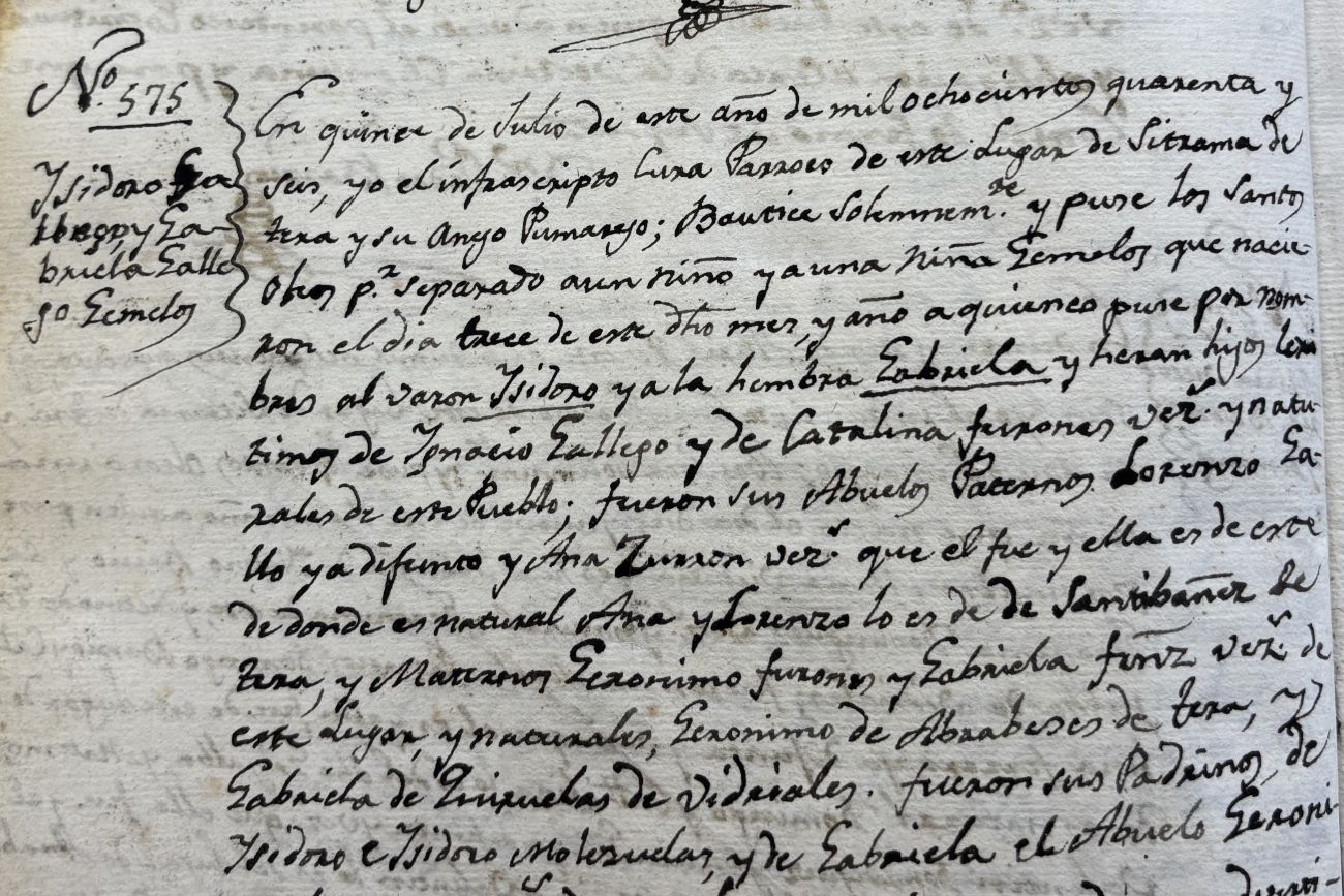 Bautizo Isidoro y Gabriela Gallego Furones Sitrama de Tera