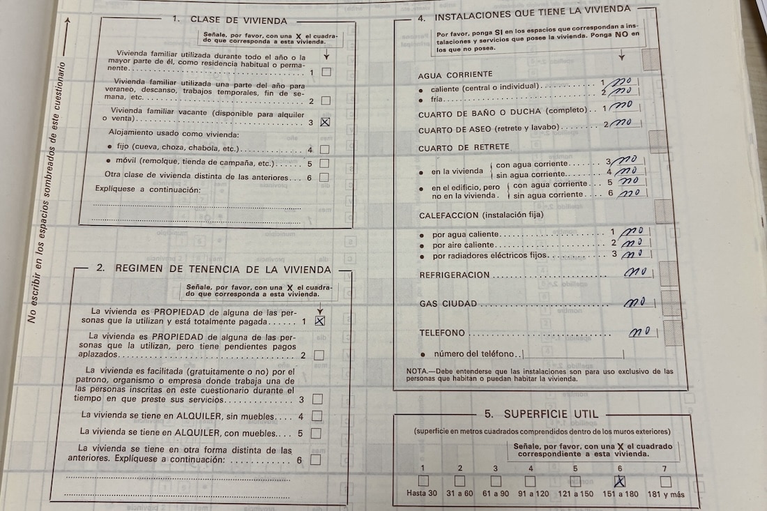 Ficha vivienda Sitrama de Tera 1970 AHP Zamora