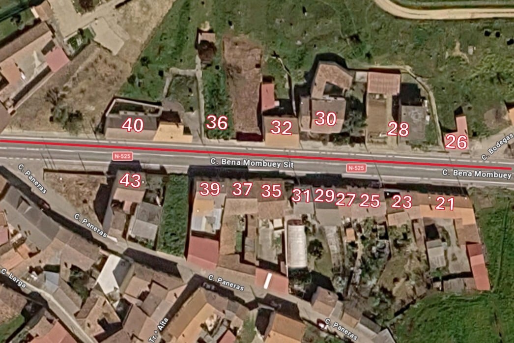 Numeracion Carretera central Sitrama de Tera 1971