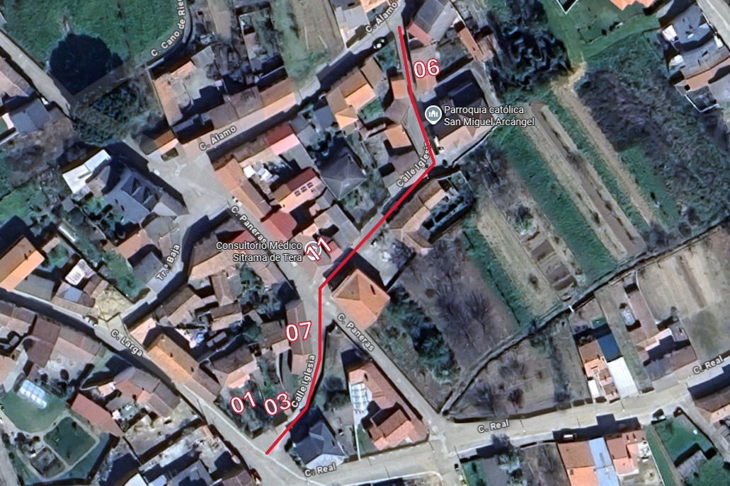 Numeracion calle Iglesia Sitrama de Tera 1971
