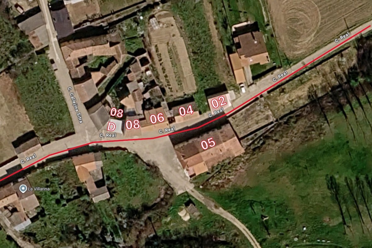Numeracion calle Real este Sitrama de Tera 1971
