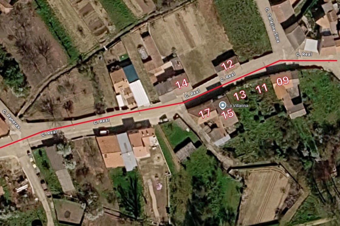 Numeracion calle Real central Sitrama de Tera 1971