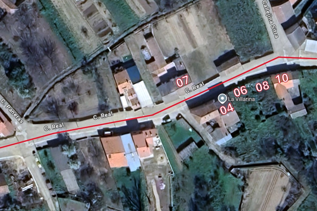 Numeracion calle Real central Sitrama de Tera 1971