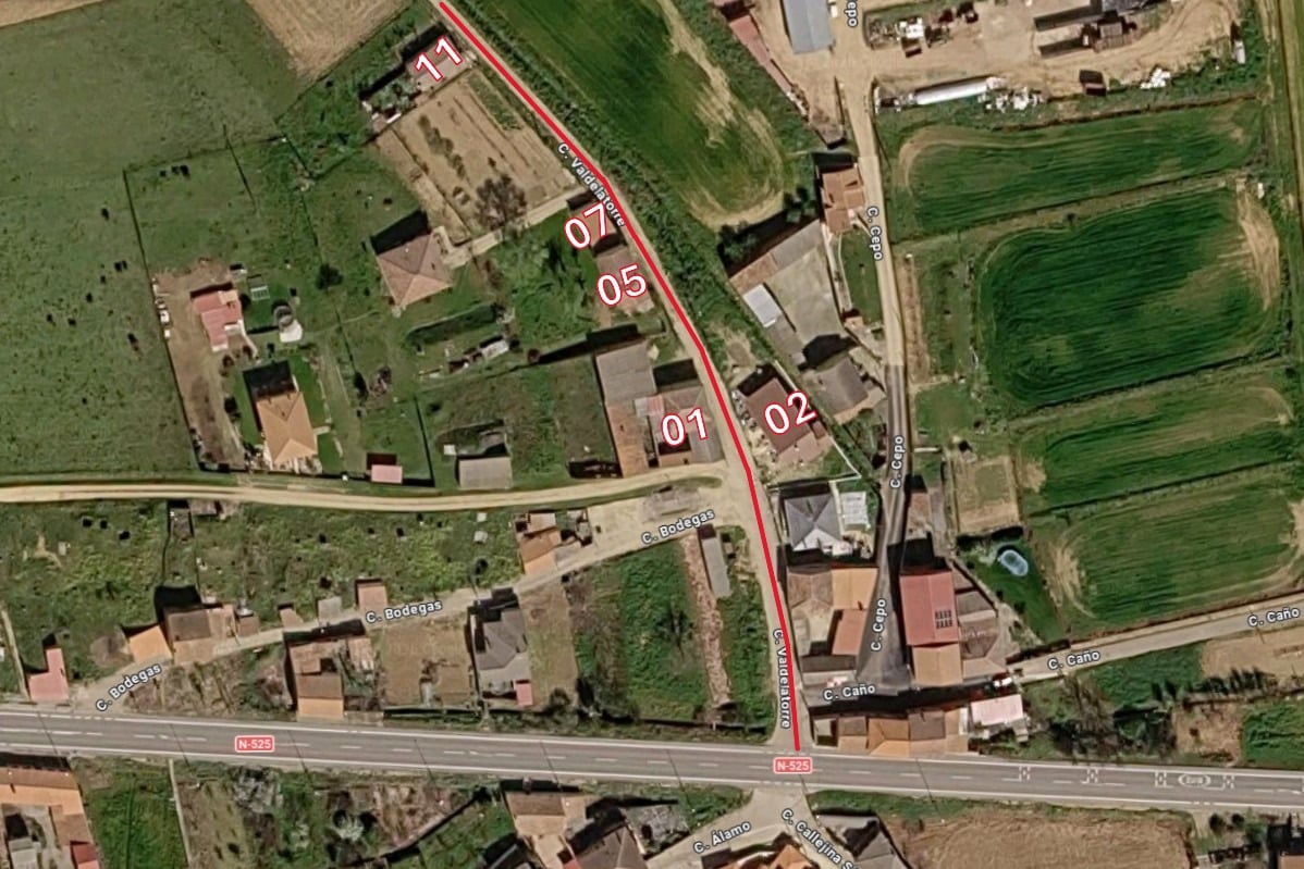 Numeracion calle Valdelatorre Sitrama de Tera 1971