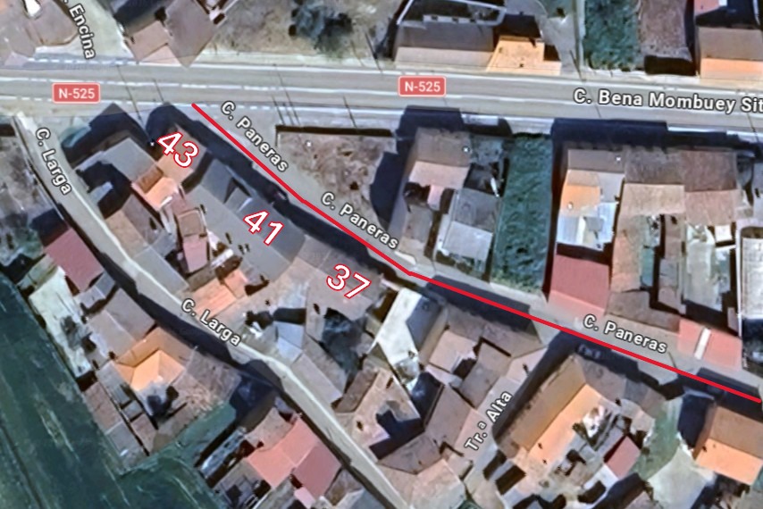 Numeracion calle Paneras superior Sitrama de Tera 1971