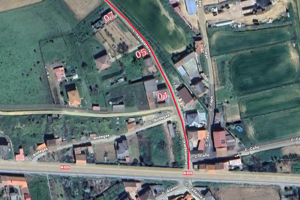 Numeracion calle Valdelatorre Sitrama de Tera 1971