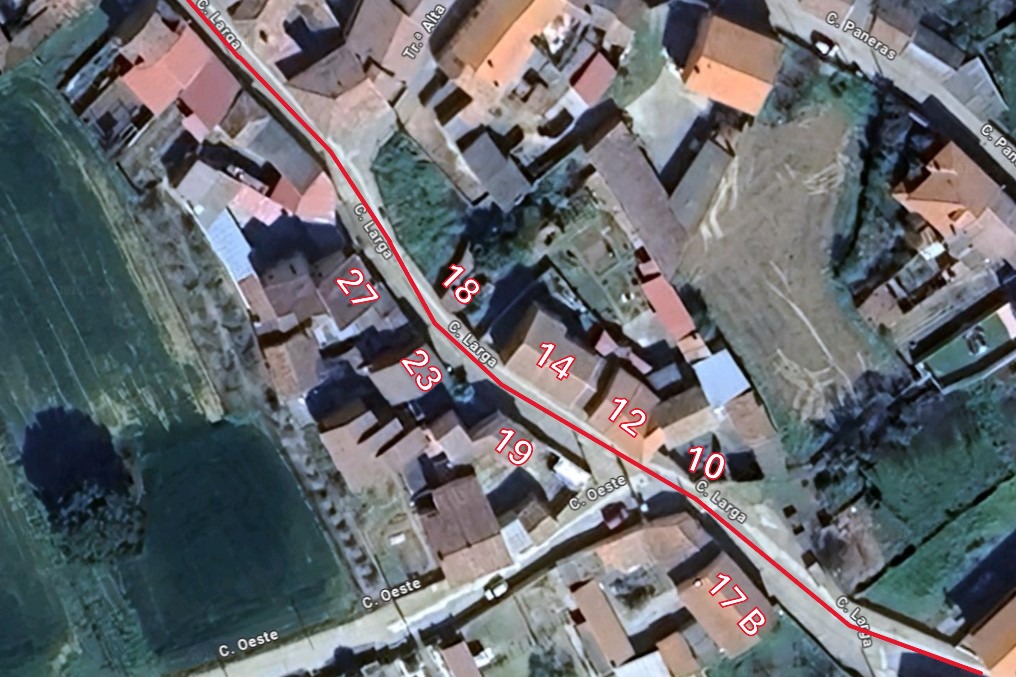 Numeracion calle Larga central Sitrama de Tera 1971