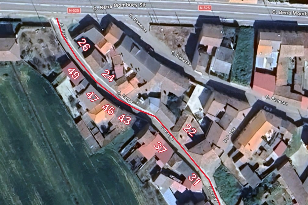 Numeracion calle Larga superior Sitrama de Tera 1971 1 Numeracion calle Larga superior Sitrama de Tera 1971