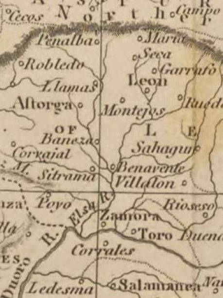Map Spain 1803 Modern Geography Sitrama