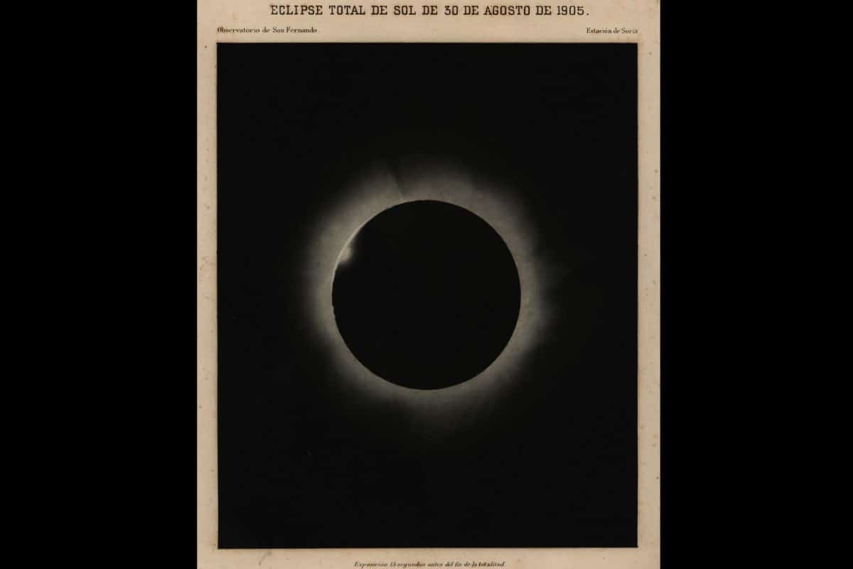 Foto real Eclipse 30 de agosto de 1905