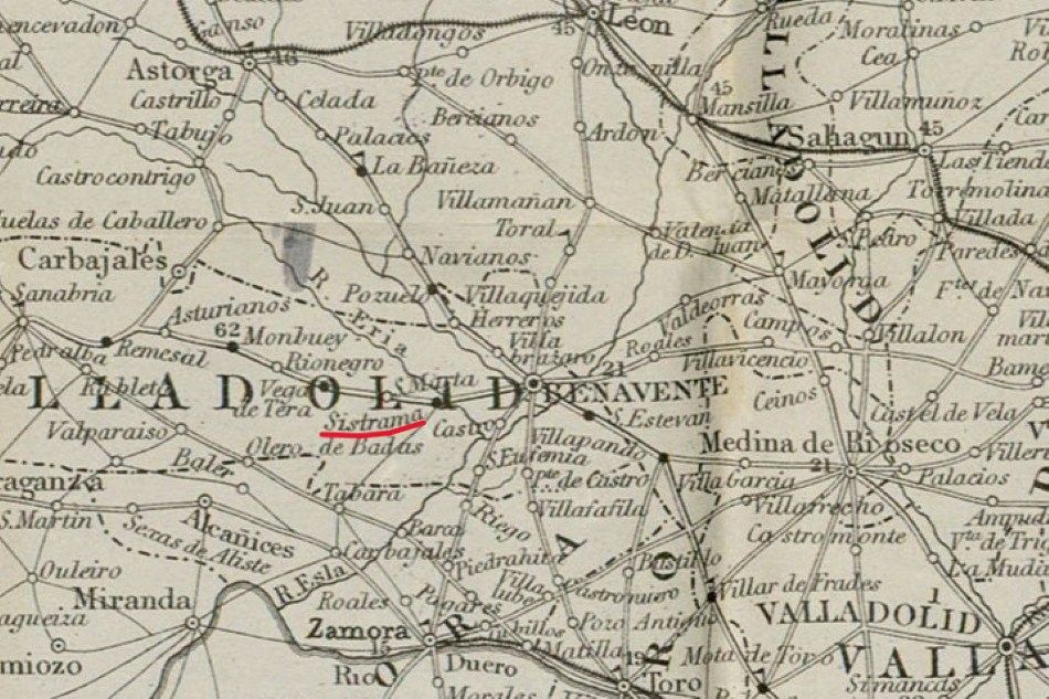 Sistrama Map Spain 1845 Sitrama
